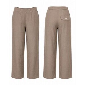 La Boutique Women’s Size 6 Taupe Linen Pants 28 Waist 28.5 Inseam
